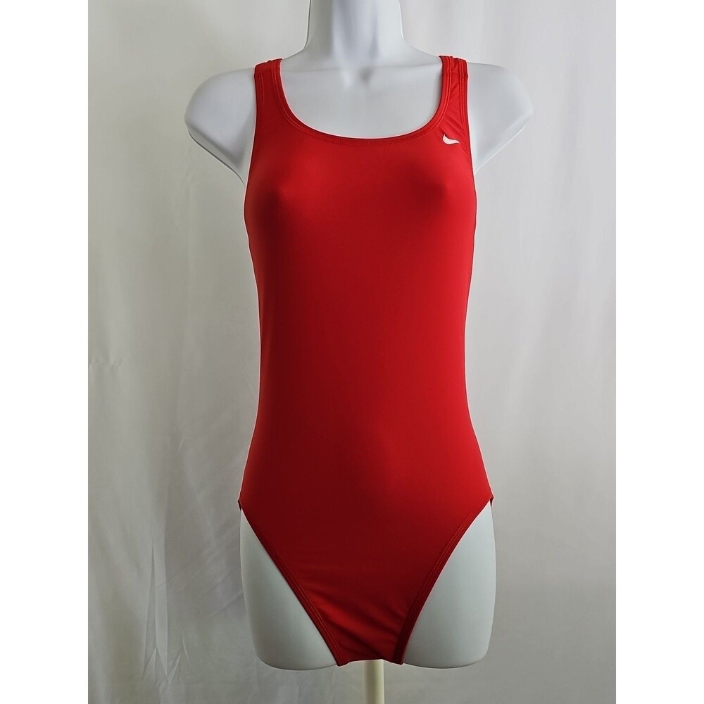 Nike Swimsuit Women's Red One Piece Bathing Suit Size 10